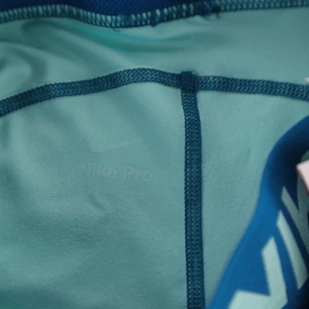Nike‎ Pro Dri-FIT Womens 3 Inch Training Shorts Teal Blue Gradient IH7636-301 S